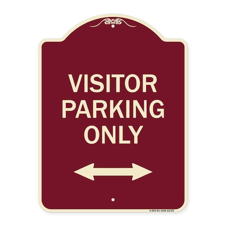 Signmission Visitor Parking Visitor Parking Heavy-Gauge Aluminum Architectural Sign, 24" x 18", BU-1824-22725 A-DES-BU-1824-22725